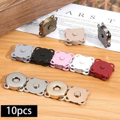 10 Sets Magnetic Snap Button Metal Plum Blossom Sew on Butto