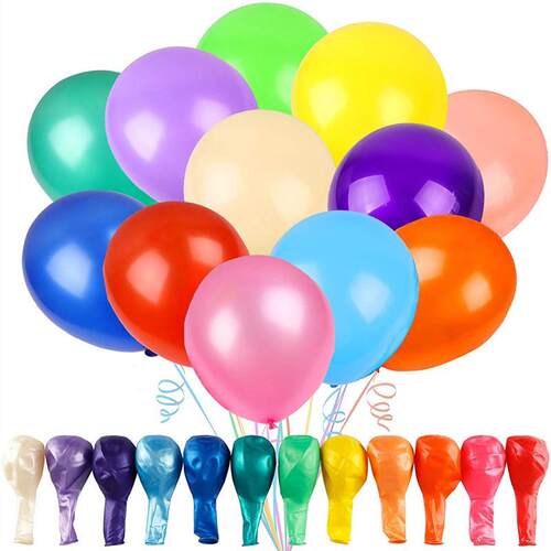 100/50Pcs Multicolor Round Pearl Balloons Mini Bright Rainbo