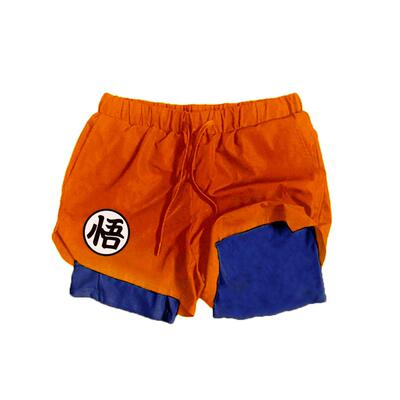 Dragon Ball Series Shorts Fire Shadow Double Layer Beach Pan