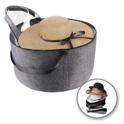 Hat Box Large Capacity Foldable Dustproof Hat Storage Bag