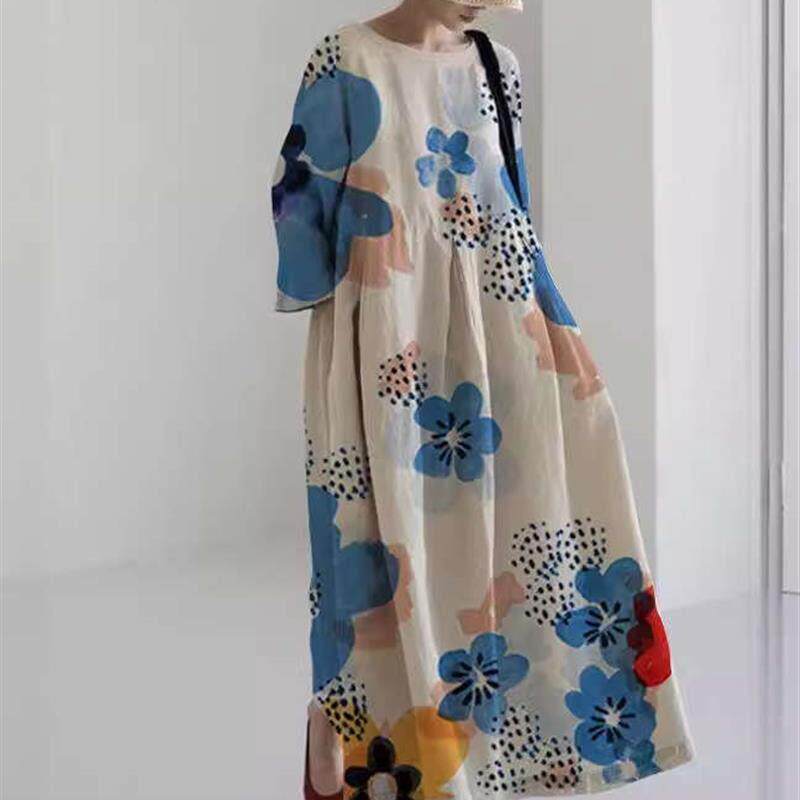 dress ladies fashion casual craft drawstring cotton
