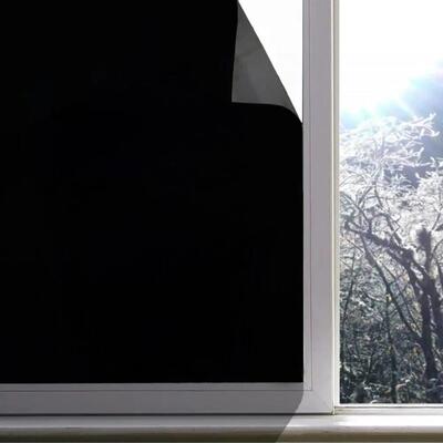 Blackout Opaque Window Sticker Static Cling 100% Light Block