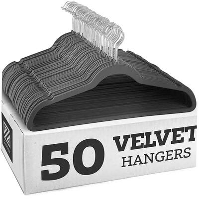 Non slip velvet clothes hanger dress Coat Hanger holder rack