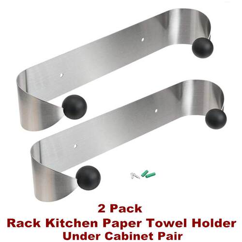 Under Cabinet Paper Towel Holder Rack Kitchen Countertop