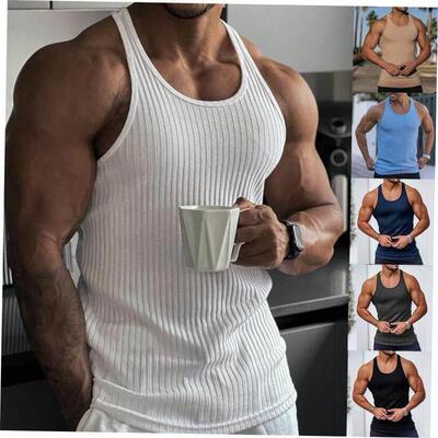 Shirt singlet Tops Men Gym Tank top Vest clothes For Mens