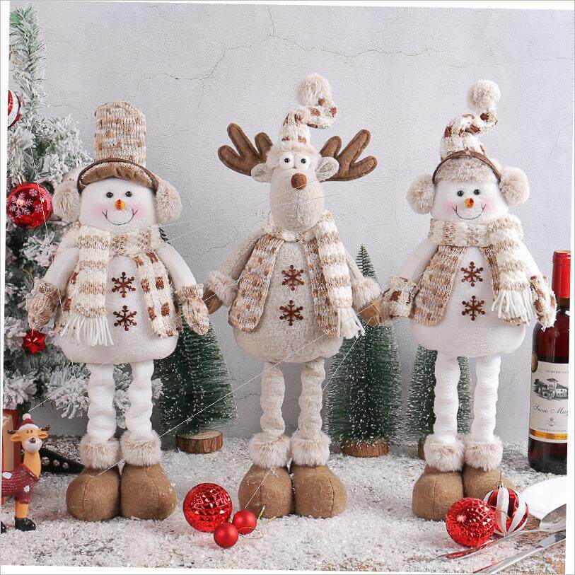 Christmas snowman telescopic dollwindow scene decoration