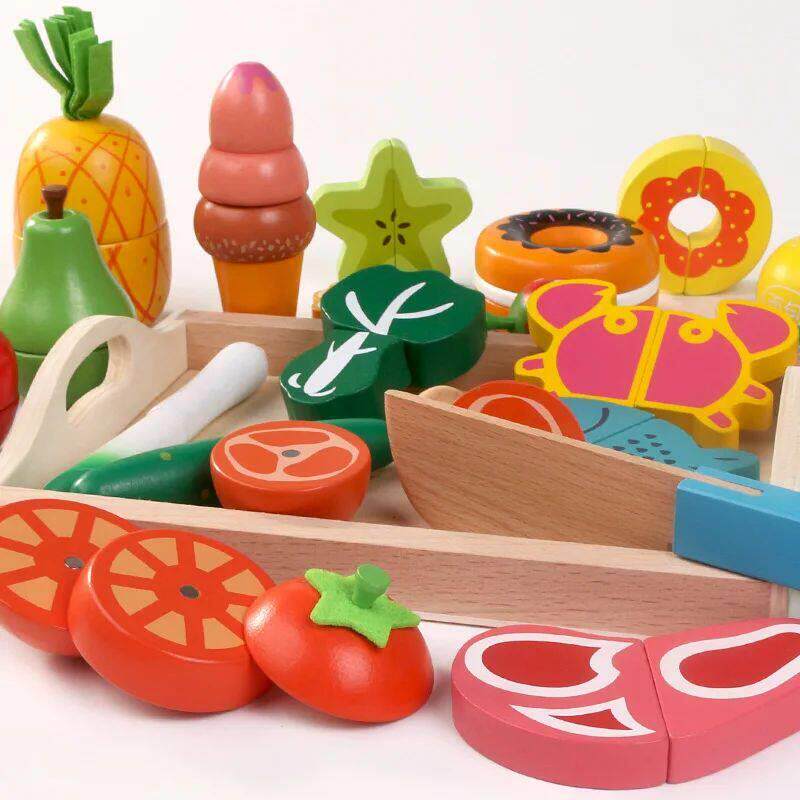 Simulation Kitchen Pretend Toy Wooden Classic Game Montessor