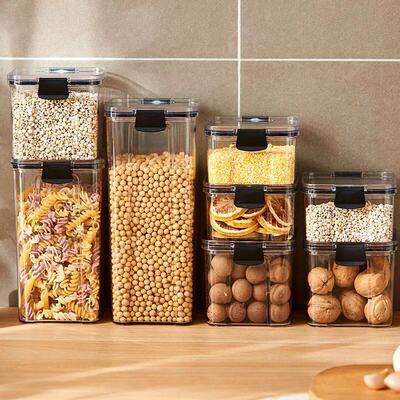 Sealed Jars Kitchen Grain Storage Organizer Large Tank Plast