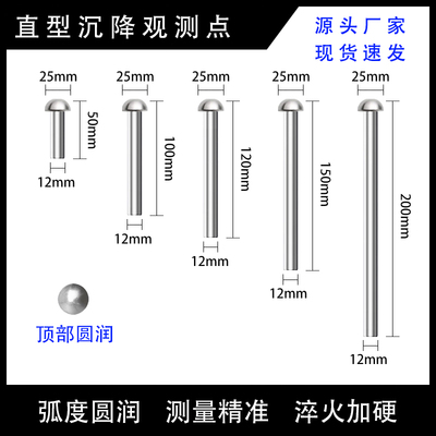 直型沉降观测点水准标志
