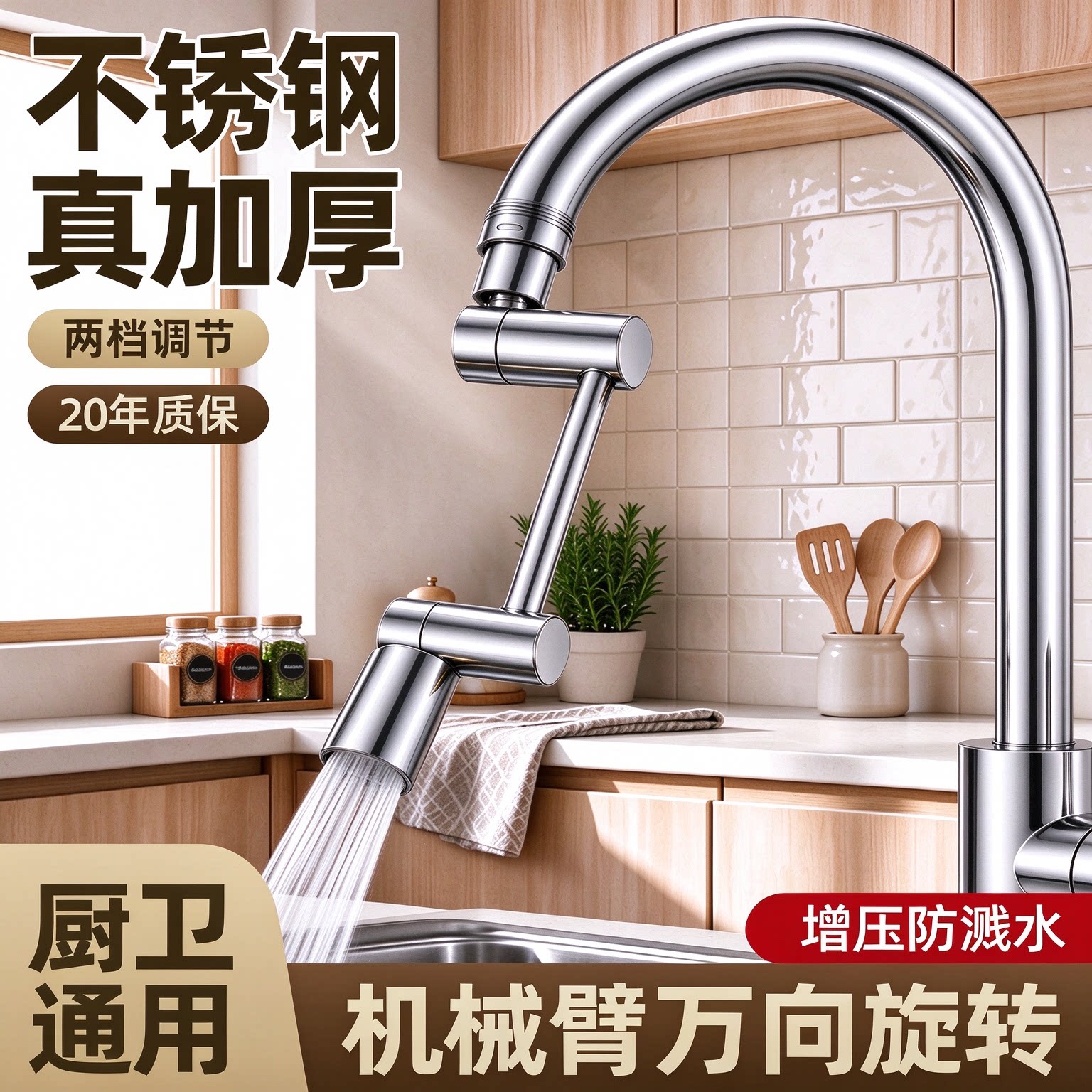 水龙头延伸器万向旋转防溅通用