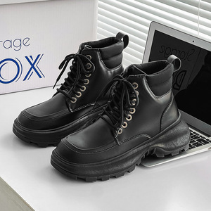 潮秋冬新款韩版小黑鞋马丁靴士皮靴厚底休闲鞋XZ517-1 XZ6509 P55,男鞋靴子,星座517-1