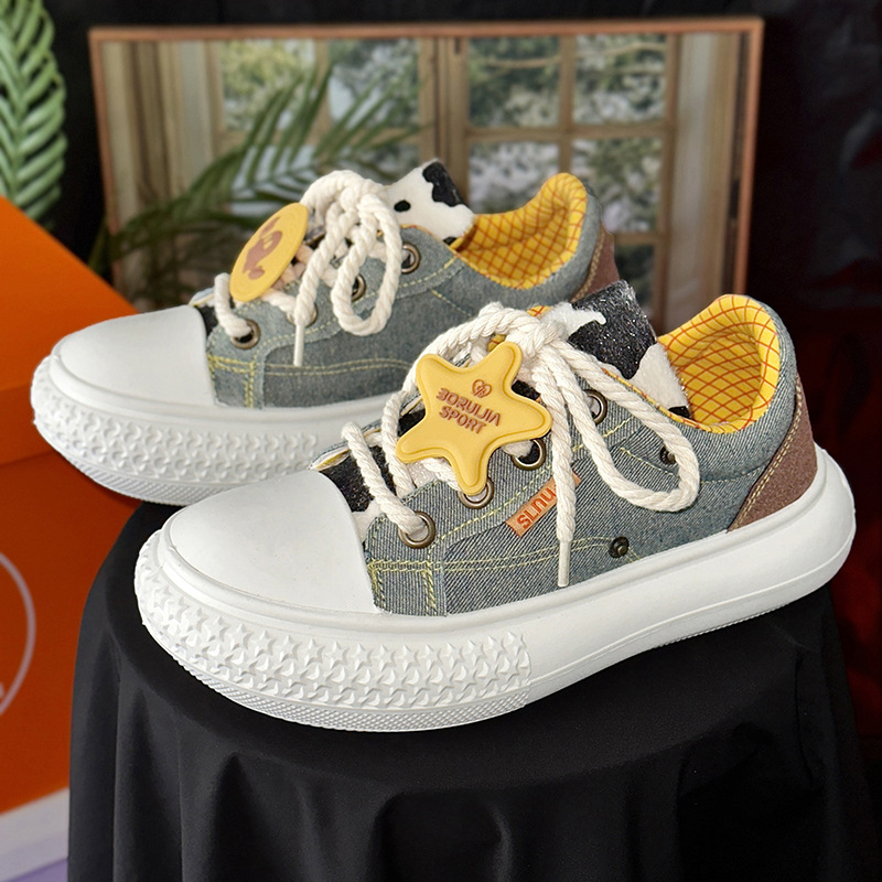 新款低帮港风厚底鞋面包鞋小白鞋明星款包头鞋XZ517-1XZ8889P55，男鞋休闲鞋，星座517-1