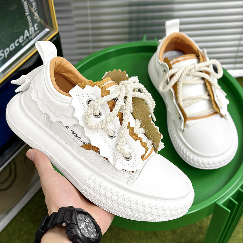 2024新款鞋港风厚底鞋休闲滑板鞋增高潮鞋XZ517-1XZ2299P60，男鞋休闲鞋，星座517-1