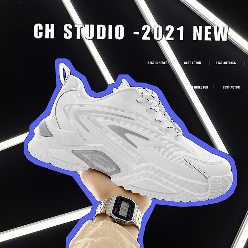 2021潮流秋季增高新款休闲运动网面鞋老爹鞋男XZ517-1 XZ556 P50图片