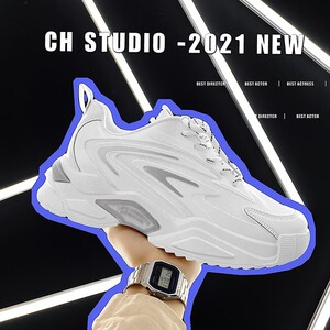 2021潮流秋季增高新款休闲运动网面鞋老爹鞋男XZ517-1 XZ556 P50图片