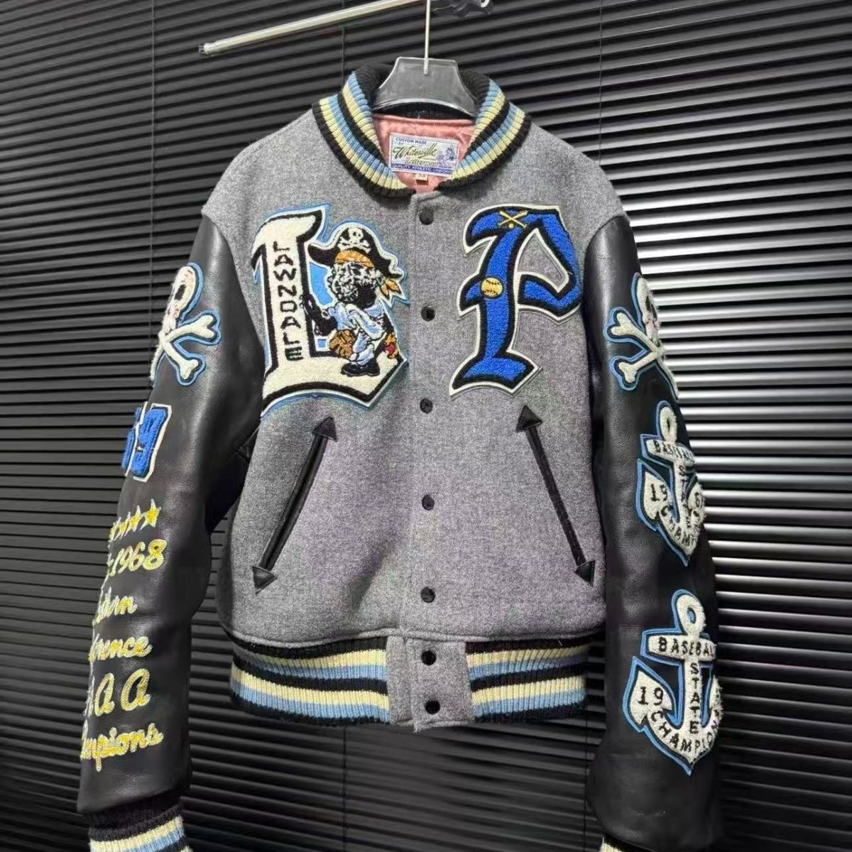 2025秋冬新款ins美式刺绣植绒自主春秋vibe棒球服Cleanfit风格外