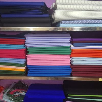 老式加厚涤卡布料1.5米宽工装医护面料工作服迪卡风衣民族服装