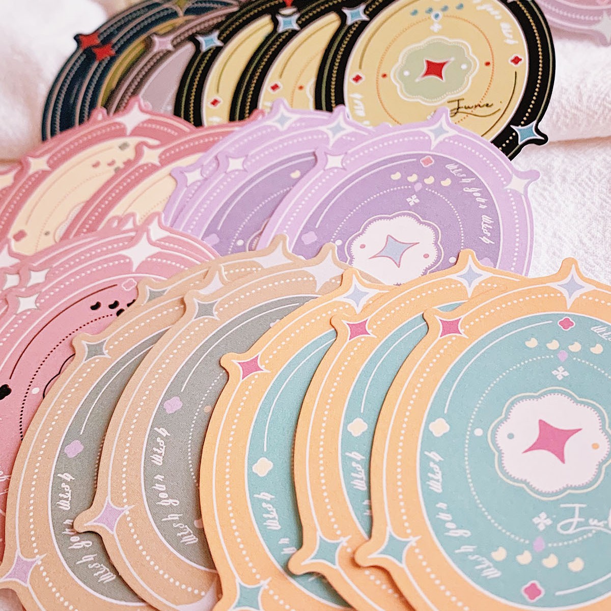 愿月系列复古特种纸素材包40张入 手帐拼贴打底DIY装饰打底背景纸