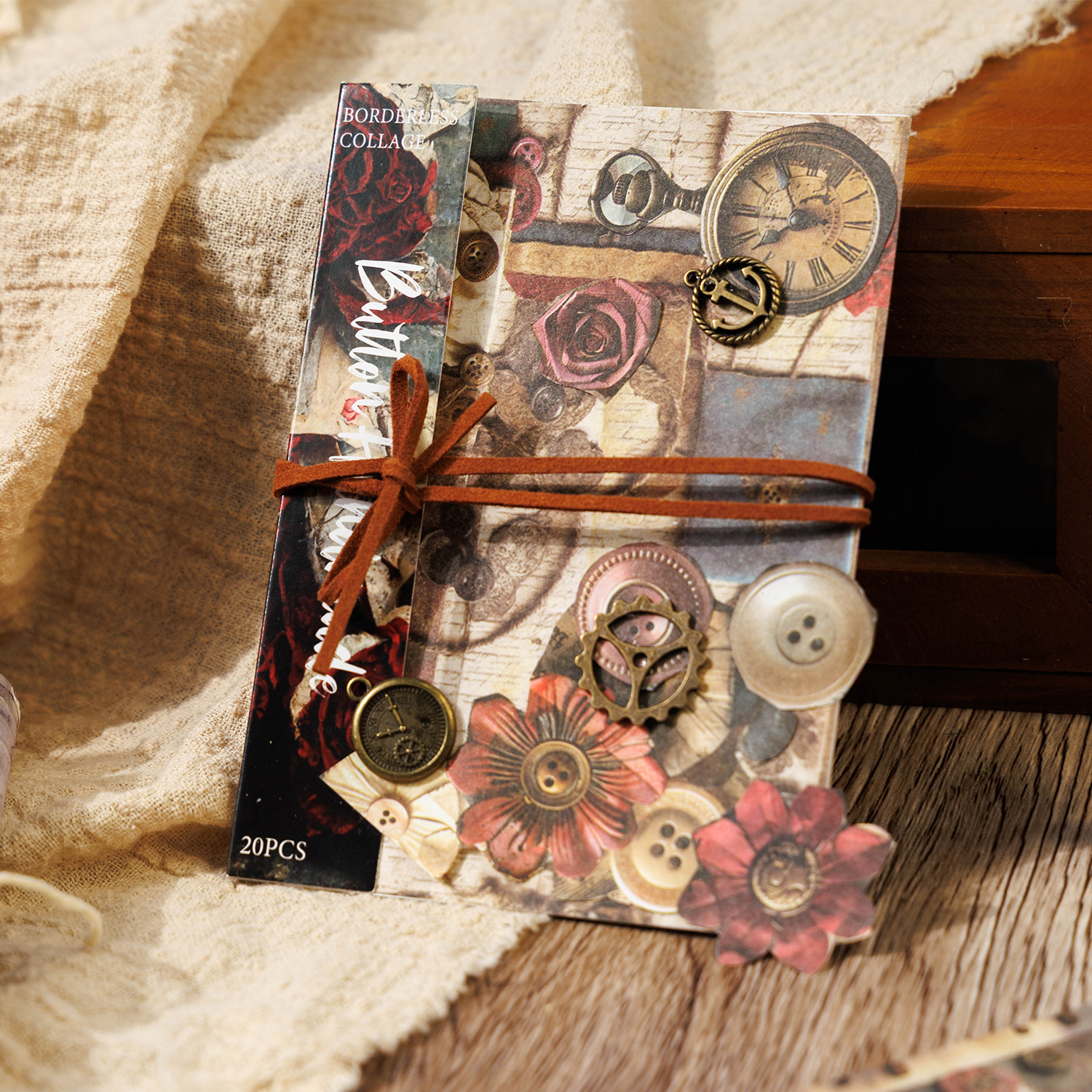 无界拼贴系列素材纸20张入 文艺复古花卉期刊手帐装饰打底背景纸