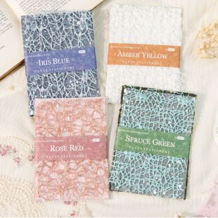 花笺集系列素材纸28张入 欧式复古网纱手账痛包装饰拼贴打底背景