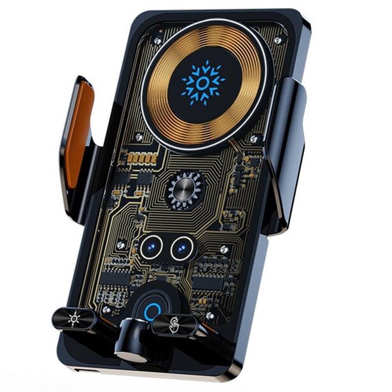 透明车载手机支架智能感应无线充电器导航支撑架磁吸超级快充