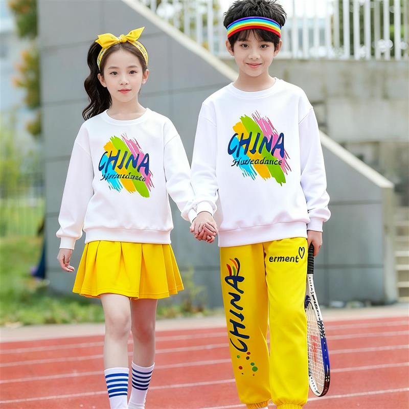 儿童演出服新款啦啦队幼儿园舞蹈合唱服小学生运动会班服表演服