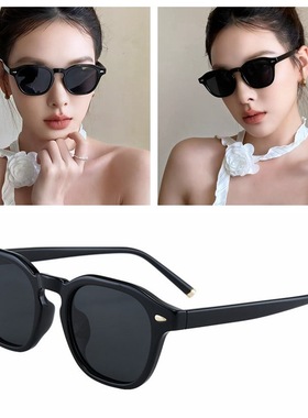 日本品质配盒布高级感高清偏光镜片男女黑框墨镜复古显脸小眼镜防