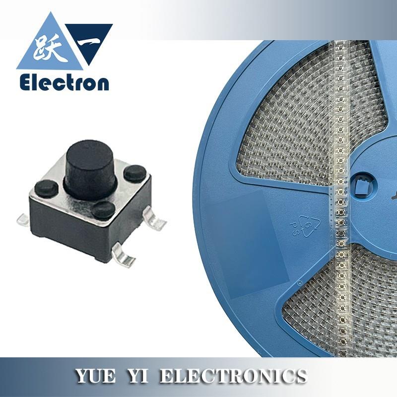 轻触开关6*6*4/5~13/14贴片盘装6x6耐温高寿弹片SMT回流焊6x6编带