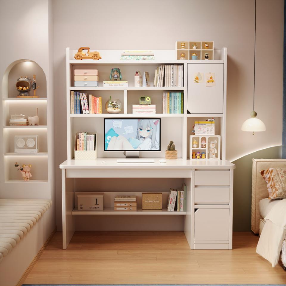 桌子卧室女生小户型家用台式电脑桌子简易出租屋带抽屉书桌写字桌