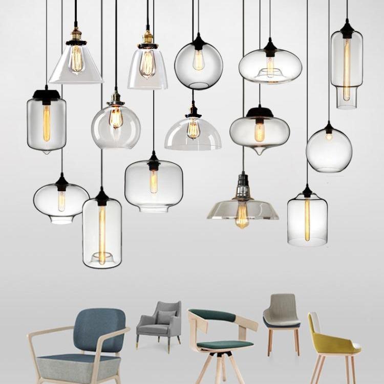 金鱼缸玻璃吊灯单头创意简约酒吧台餐厅灯咖啡厅LED灯北欧吊灯