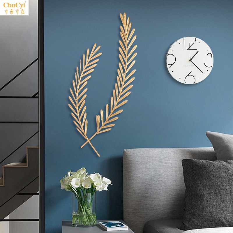 北欧轻奢客厅墙面装饰挂件玄关过道树叶铁艺壁饰创意金色墙上壁挂|ruв категории Домашний быт, роспись - от Buy2taobao.com для оказания профессиональной услуги покупки агента Taobao