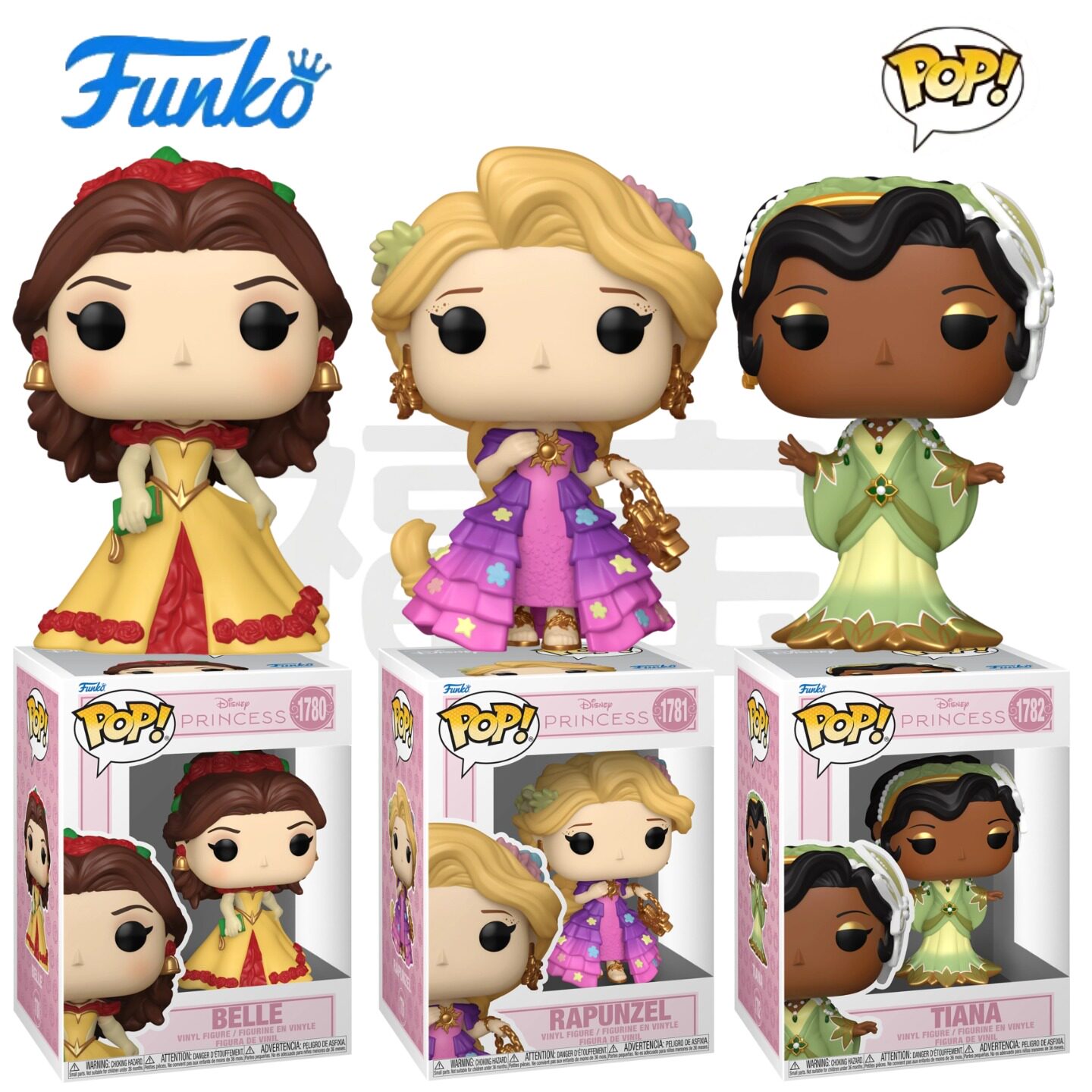 Funko POP迪士尼公主Disney Princess周边蒂安娜长发公主贝儿手办