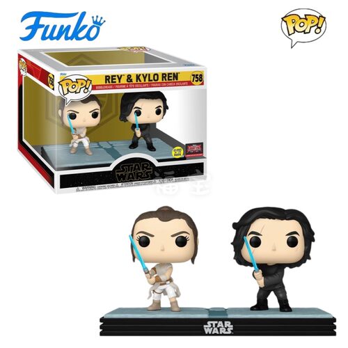 Funko POP星球大战Star Wars周边凯洛与雷伊Rey ＆ Kylo ren手办