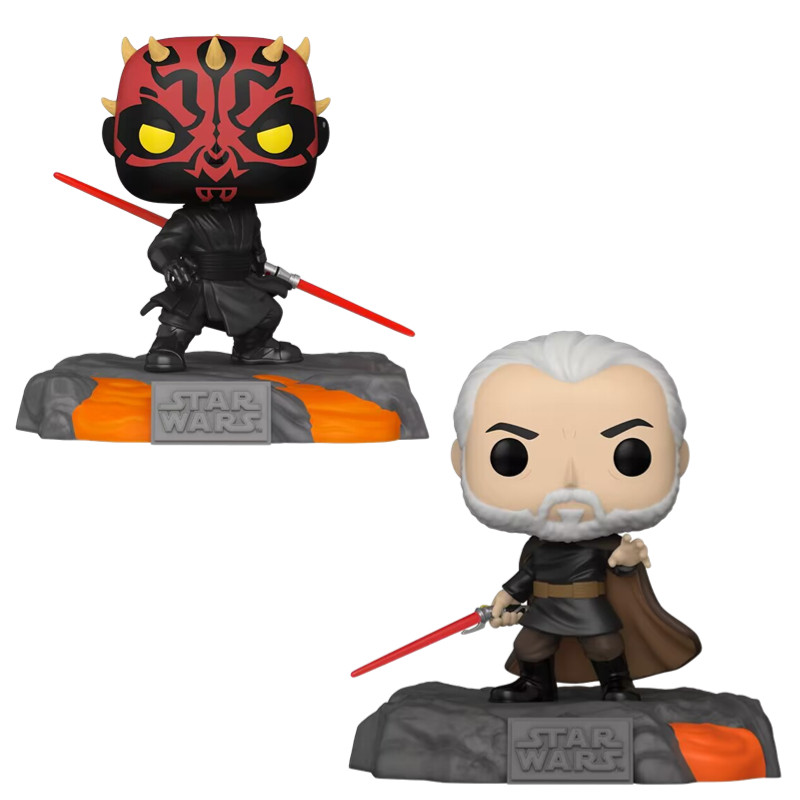 funko pop星球大战 场景达斯·摩尔 达斯·泰拉纳斯 杜库伯爵公仔
