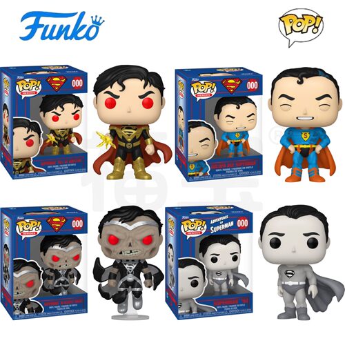Funko POP DC: Shield Through the Ages周边超人发展史公仔手办