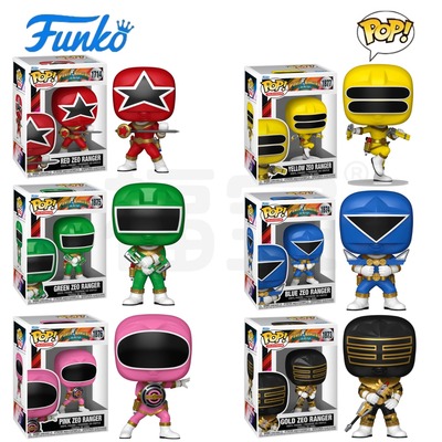 Funko POP超凡战队Power Rangers Zeo周边绿衣黄衣蓝衣战士手办