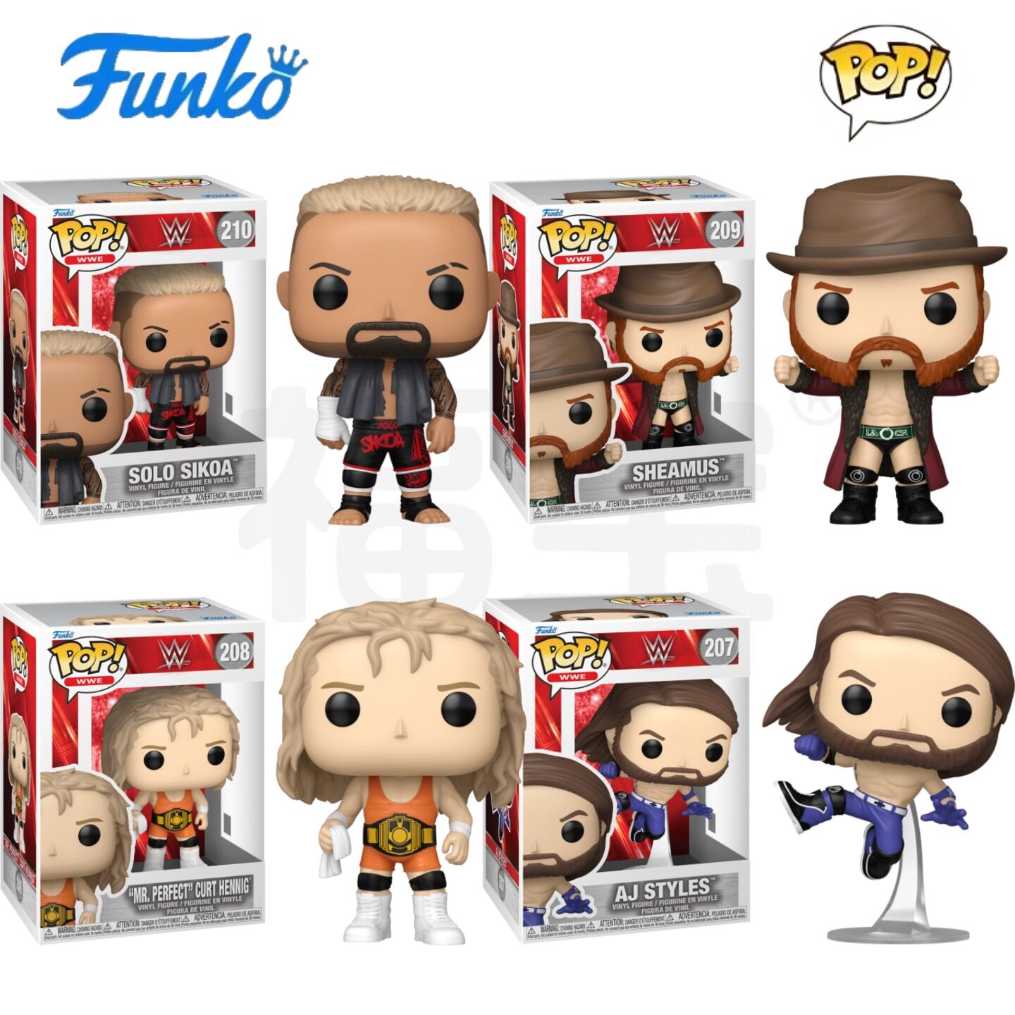 Funko POP WWE摔跤手Solo Sikoa Sheamus AJ Styles公仔手办