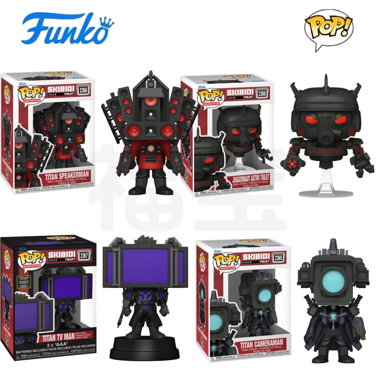 Funko POP 动漫Skibidi Toilet周边泰坦扬声器人摄影师电视人手办