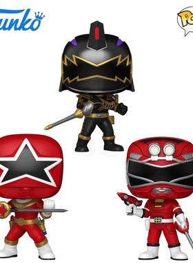 Funko POP超凡战队POWER RANGERS周边红衣战士黑色雷霆公仔手办