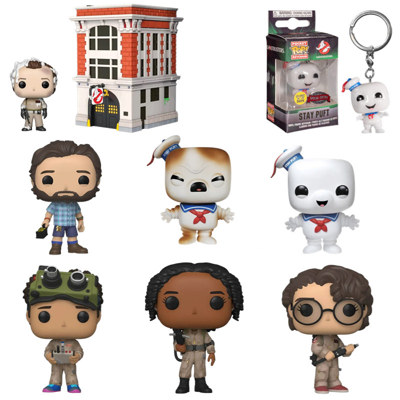 funko pop 捉鬼敢死队 ghostbusters 公仔手办棉花糖小鬼钥匙扣