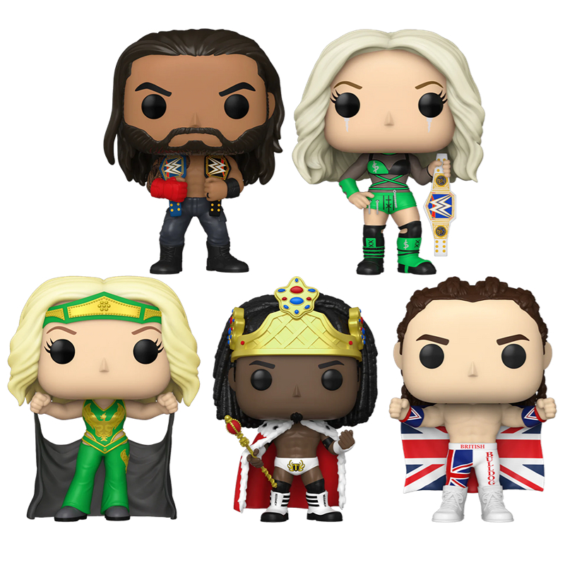 Funko POP WWE摔跤手罗曼 丽芙·摩根 布克·T贝斯·菲尼克斯公仔