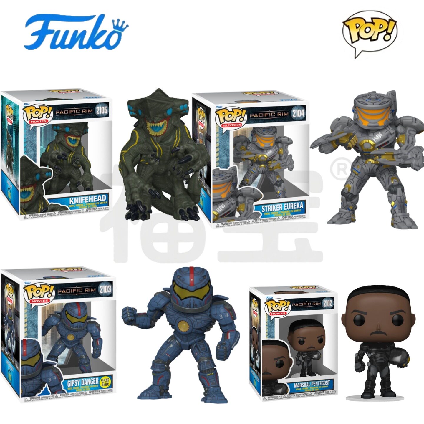 Funko POP环太平洋Pacific Rim周边尤里卡突袭者 危险流浪者手办