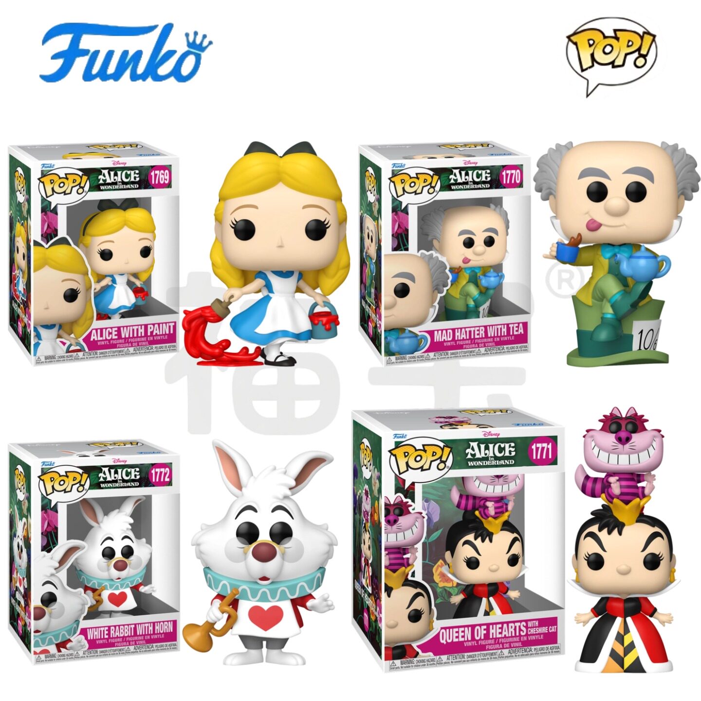 Funko POP爱丽丝梦游仙境Alice in Wonderland1951周边疯帽子手办