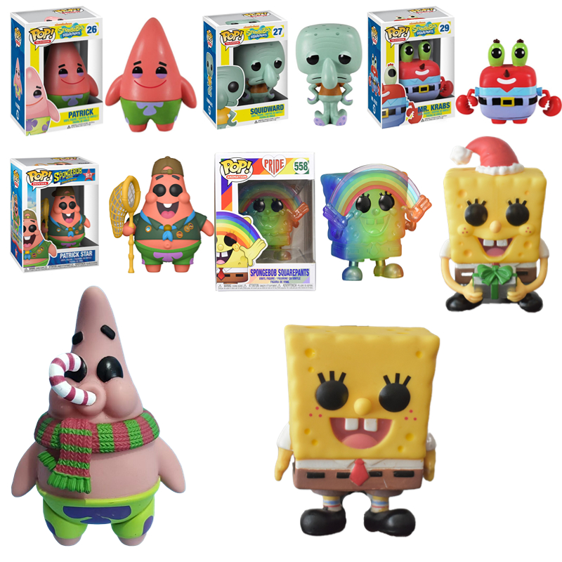 Funko POP海绵宝宝SpongeBob SquarePants派大星章鱼哥公仔摆件