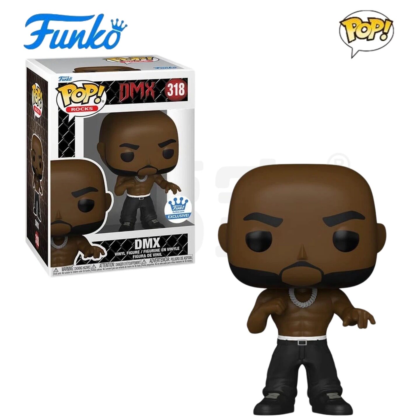 Funko POP美国男说唱饶舌歌手Dmx 318公仔手办人偶