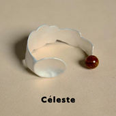 小圆勺烧白手镯 Céleste 寻物 小众设计高级感开口纹理戒指女