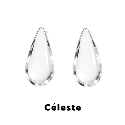 Céleste王菲同款透明水滴耳环女