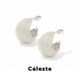 Céleste C型金属拉丝月牙耳环女法式 气质高级感夸张大气耳钉耳饰