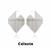 Céleste 浮光系列菱形流苏拼接耳环高级感轻奢气质百搭耳钉套装