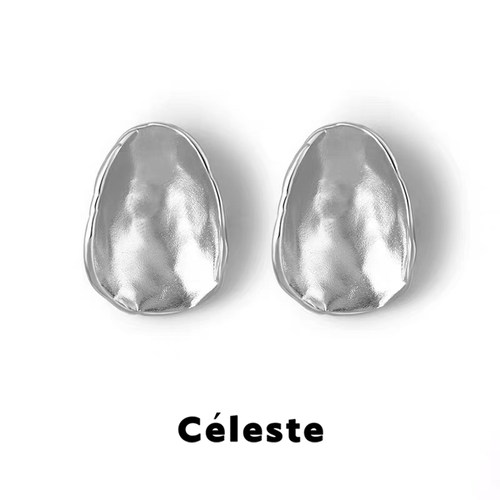Céleste几何不规则磨砂耳环女